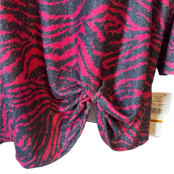 NWT FUSCIA/BLACK Cowl Neck Top PERFECT for FALL/WINTER 3X PLUS #CL - Picture 3 of 9